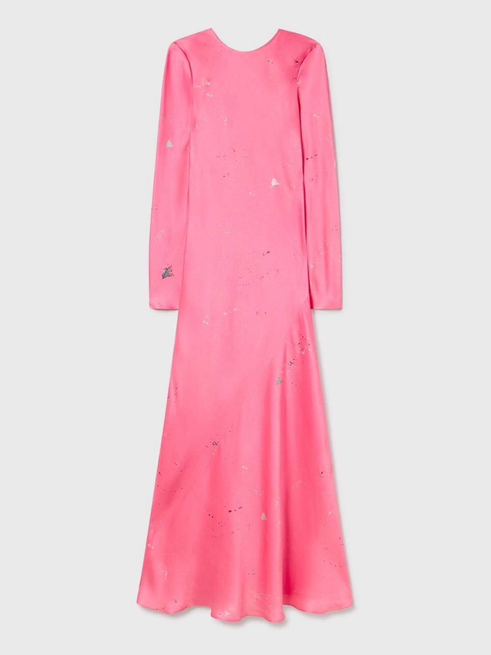 Silk Laundry HOG WASH Pink 100% Silk Bias Maxi Dress | Size Large